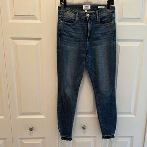 Frame Denim Blue Ankle Cropped Jeans